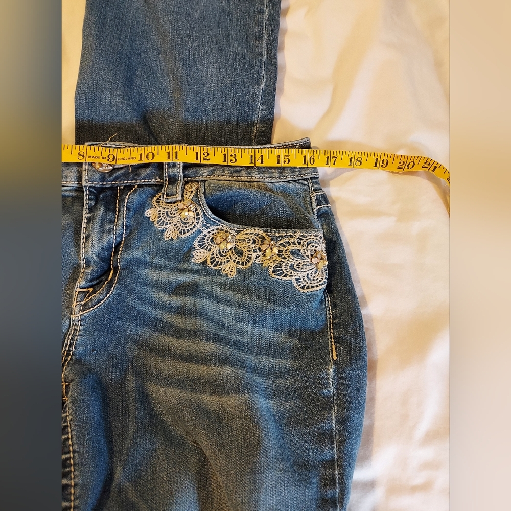 Miss Me Mid-rise Slim Boot Jeans with Intricate Embroidery And Beading - Picture 5 of 10